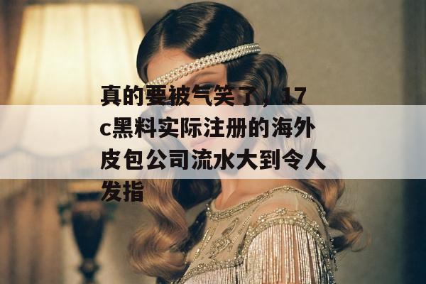 真的要被气笑了，17c黑料实际注册的海外皮包公司流水大到令人发指